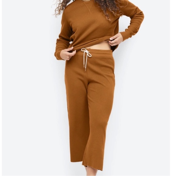 MATE the Label Pants - Nwt mate the label organic thermal wide leg pant in amber size xs